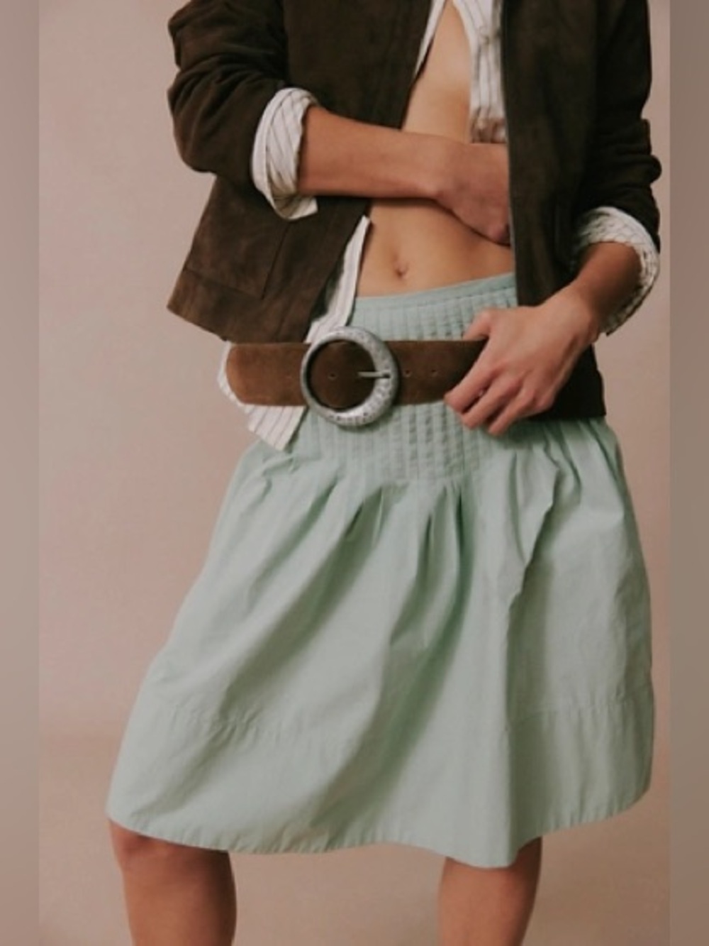 Free People Peyton Pintuck Midi Skirt, Size 10, NWOT - Picture 4 of 11